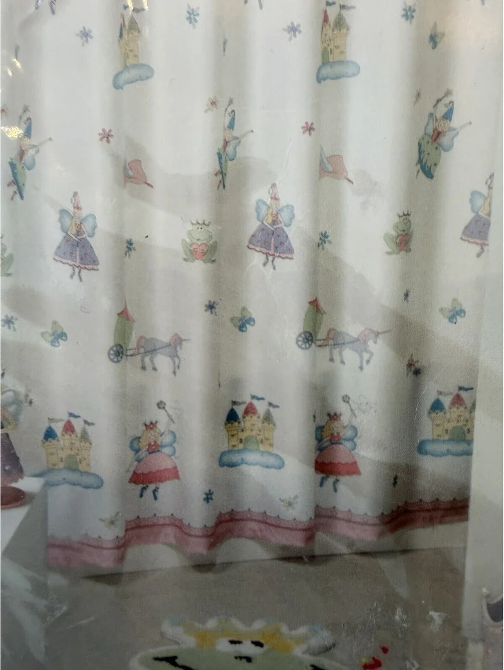 New Princess & Castle Theme Shower Curtain 70x70 New